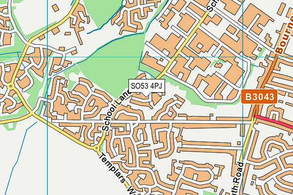 SO53 4PJ map - OS VectorMap District (Ordnance Survey)