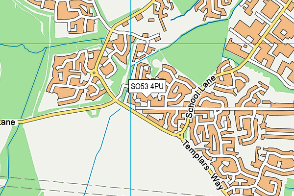 SO53 4PU map - OS VectorMap District (Ordnance Survey)
