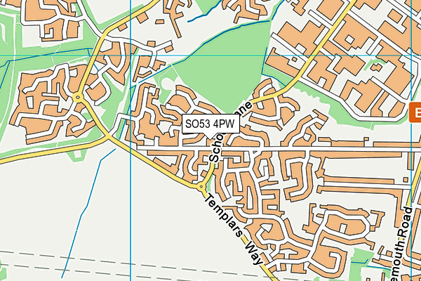 SO53 4PW map - OS VectorMap District (Ordnance Survey)