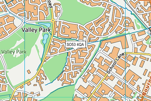 SO53 4QA map - OS VectorMap District (Ordnance Survey)