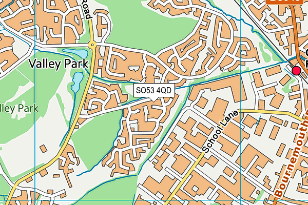 SO53 4QD map - OS VectorMap District (Ordnance Survey)