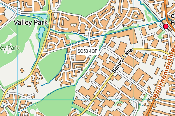 SO53 4QF map - OS VectorMap District (Ordnance Survey)