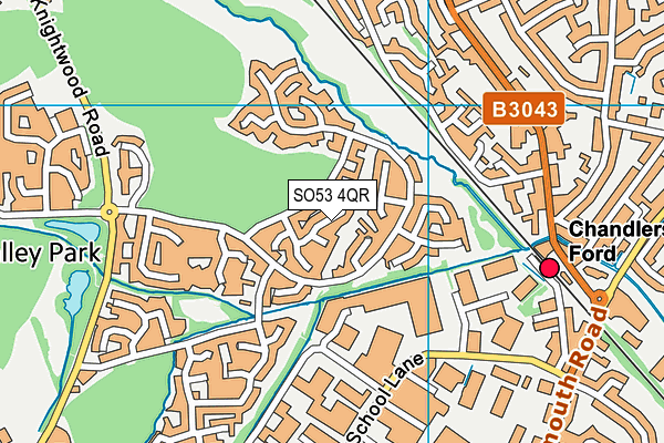SO53 4QR map - OS VectorMap District (Ordnance Survey)