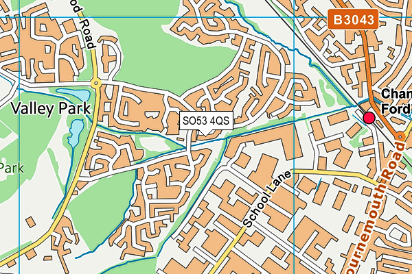 SO53 4QS map - OS VectorMap District (Ordnance Survey)
