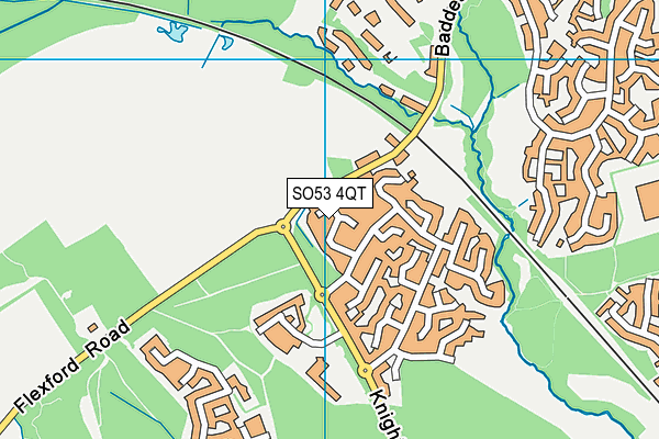 SO53 4QT map - OS VectorMap District (Ordnance Survey)