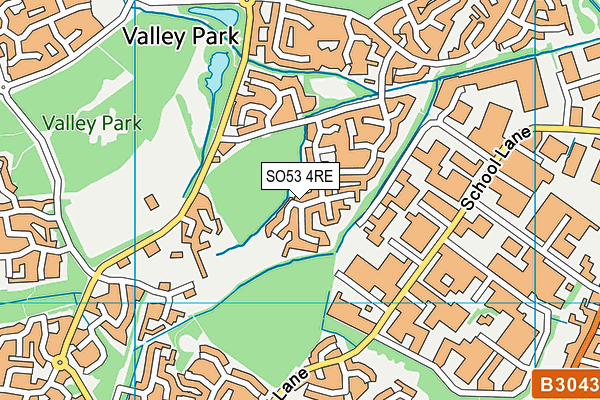 SO53 4RE map - OS VectorMap District (Ordnance Survey)