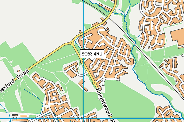 SO53 4RU map - OS VectorMap District (Ordnance Survey)