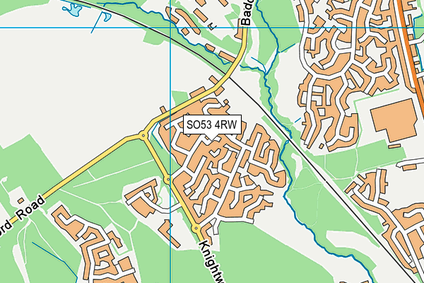 SO53 4RW map - OS VectorMap District (Ordnance Survey)