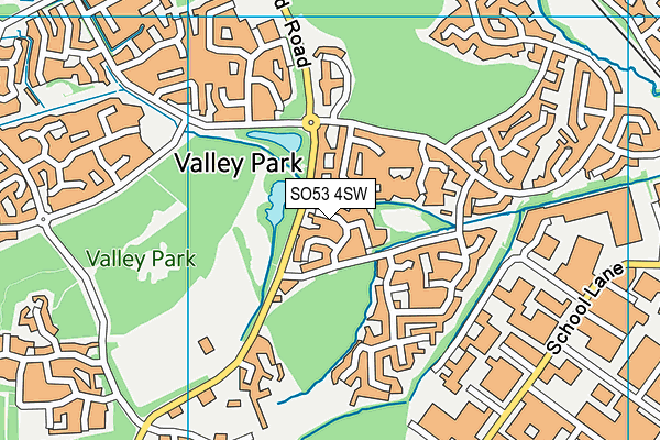 SO53 4SW map - OS VectorMap District (Ordnance Survey)