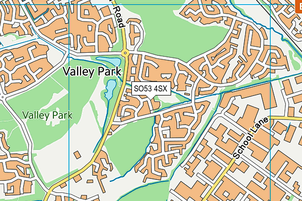 SO53 4SX map - OS VectorMap District (Ordnance Survey)