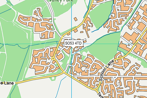 SO53 4TD map - OS VectorMap District (Ordnance Survey)