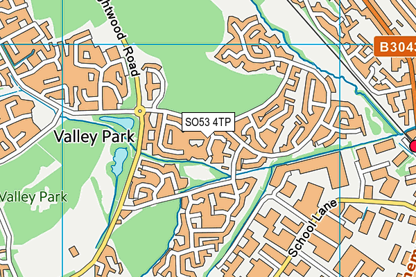 SO53 4TP map - OS VectorMap District (Ordnance Survey)