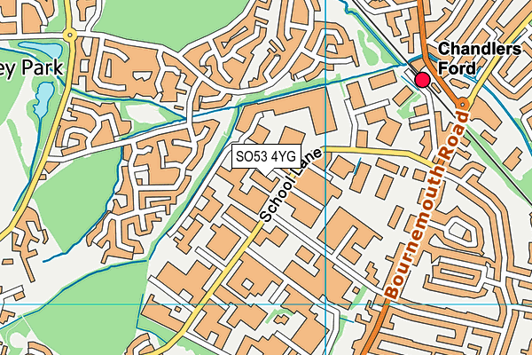 SO53 4YG map - OS VectorMap District (Ordnance Survey)