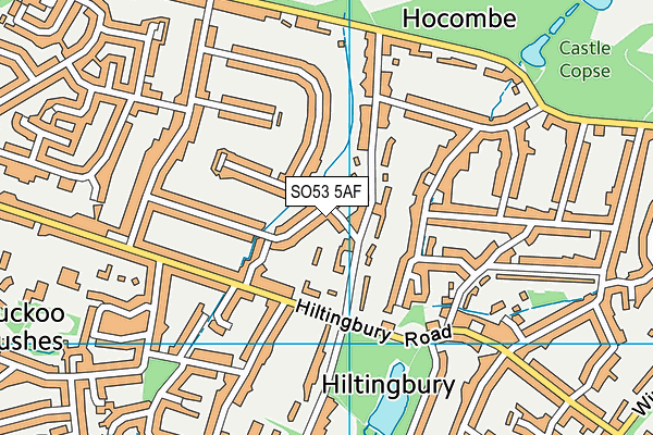 SO53 5AF map - OS VectorMap District (Ordnance Survey)