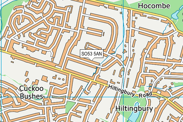 SO53 5AN map - OS VectorMap District (Ordnance Survey)