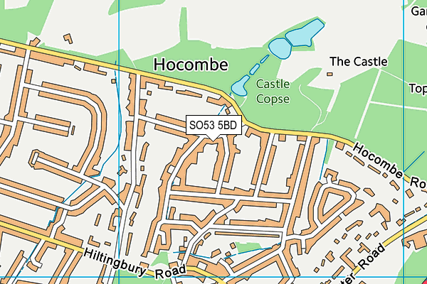 SO53 5BD map - OS VectorMap District (Ordnance Survey)