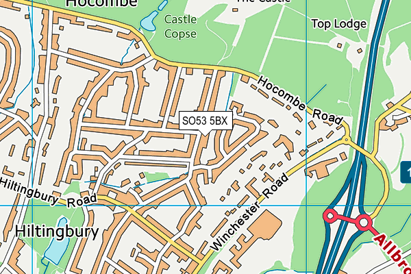 SO53 5BX map - OS VectorMap District (Ordnance Survey)