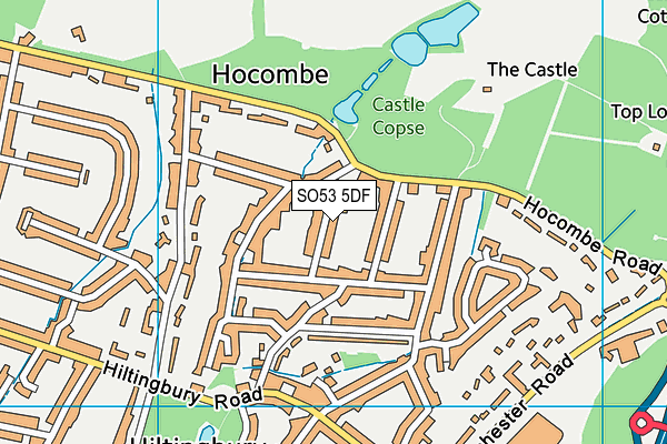 SO53 5DF map - OS VectorMap District (Ordnance Survey)