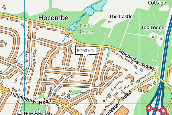 SO53 5DJ map - OS VectorMap District (Ordnance Survey)