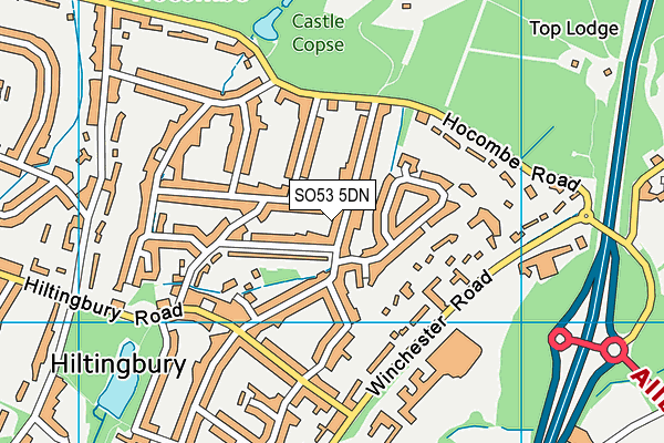 SO53 5DN map - OS VectorMap District (Ordnance Survey)