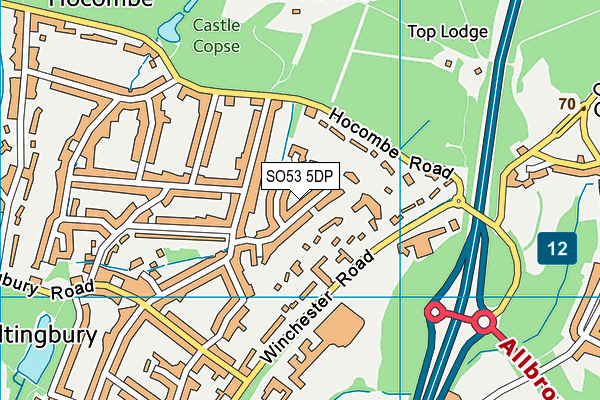 SO53 5DP map - OS VectorMap District (Ordnance Survey)