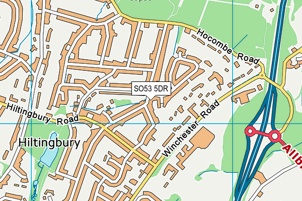 SO53 5DR map - OS VectorMap District (Ordnance Survey)