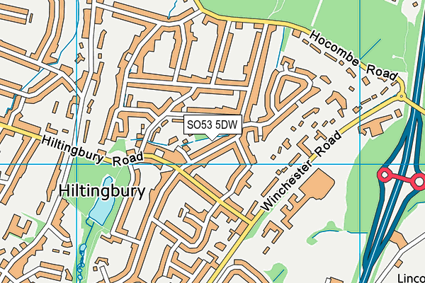 SO53 5DW map - OS VectorMap District (Ordnance Survey)