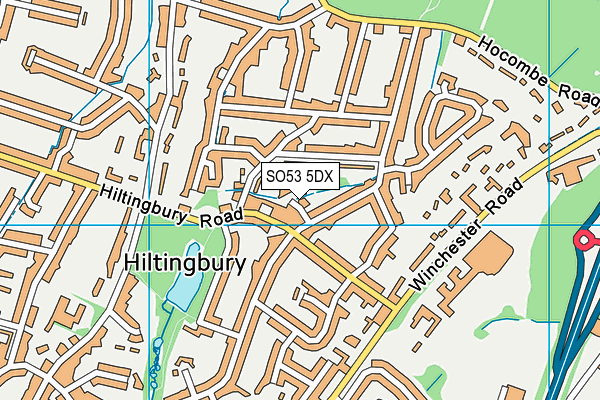 SO53 5DX map - OS VectorMap District (Ordnance Survey)