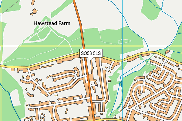 SO53 5LS map - OS VectorMap District (Ordnance Survey)