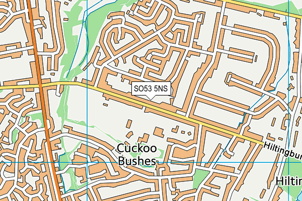 SO53 5NS map - OS VectorMap District (Ordnance Survey)