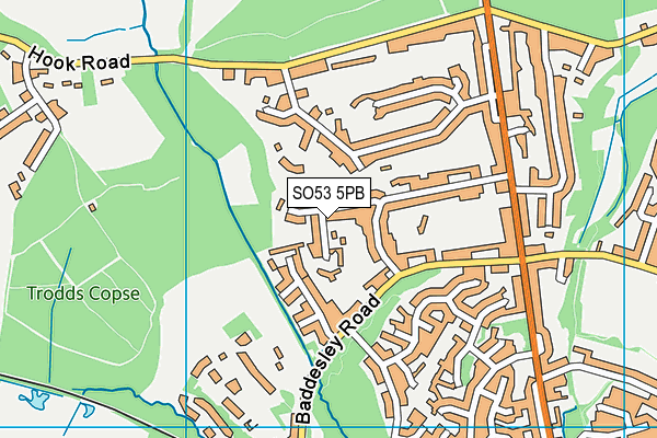 SO53 5PB map - OS VectorMap District (Ordnance Survey)