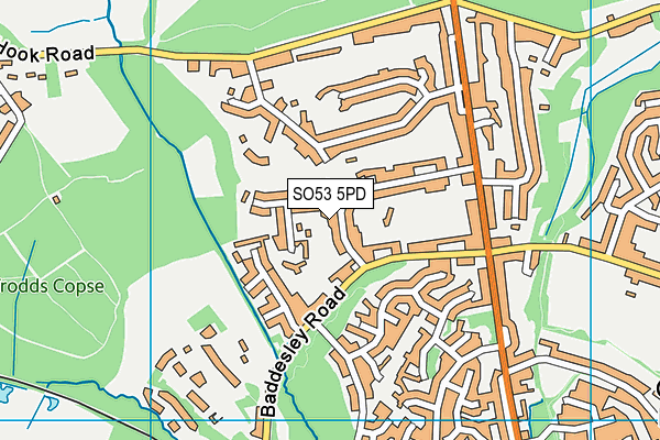 SO53 5PD map - OS VectorMap District (Ordnance Survey)