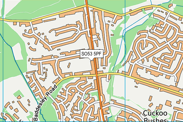 SO53 5PF map - OS VectorMap District (Ordnance Survey)