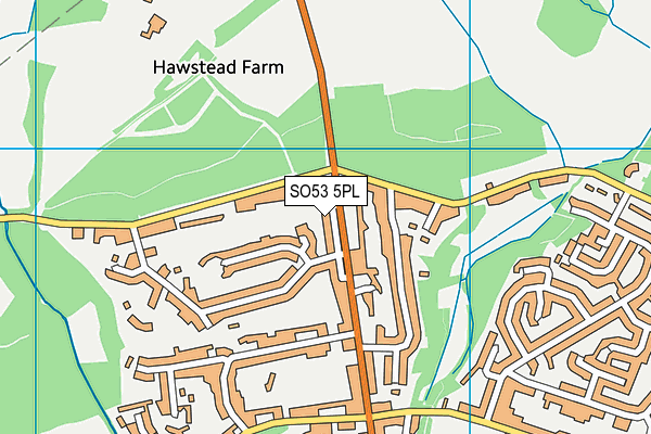 SO53 5PL map - OS VectorMap District (Ordnance Survey)