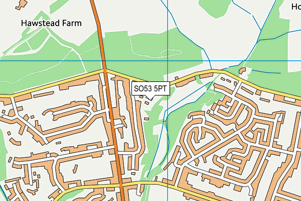 SO53 5PT map - OS VectorMap District (Ordnance Survey)