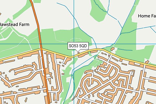 SO53 5QD map - OS VectorMap District (Ordnance Survey)