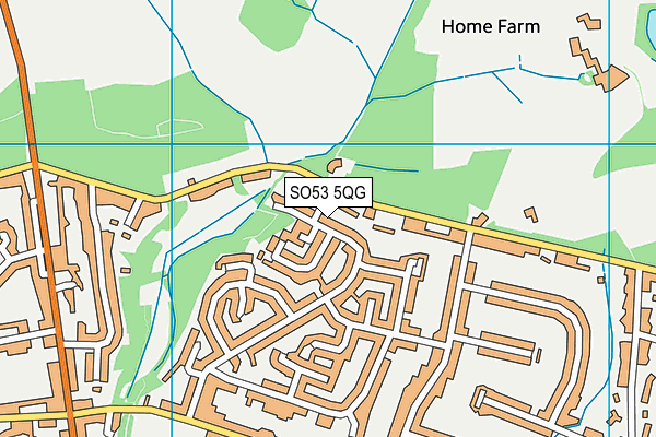 SO53 5QG map - OS VectorMap District (Ordnance Survey)