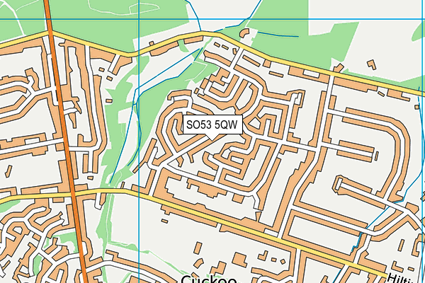 SO53 5QW map - OS VectorMap District (Ordnance Survey)