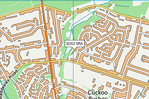 SO53 5RA map - OS VectorMap District (Ordnance Survey)