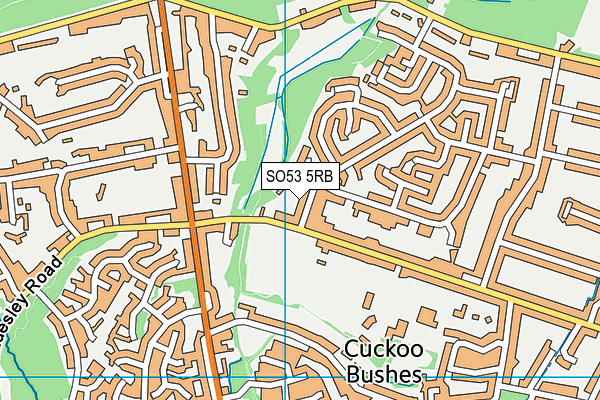 SO53 5RB map - OS VectorMap District (Ordnance Survey)