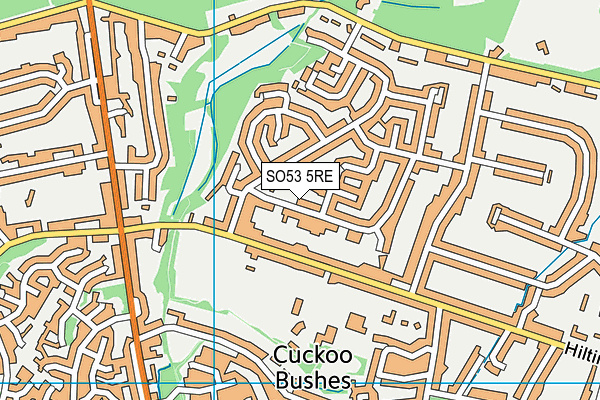 SO53 5RE map - OS VectorMap District (Ordnance Survey)