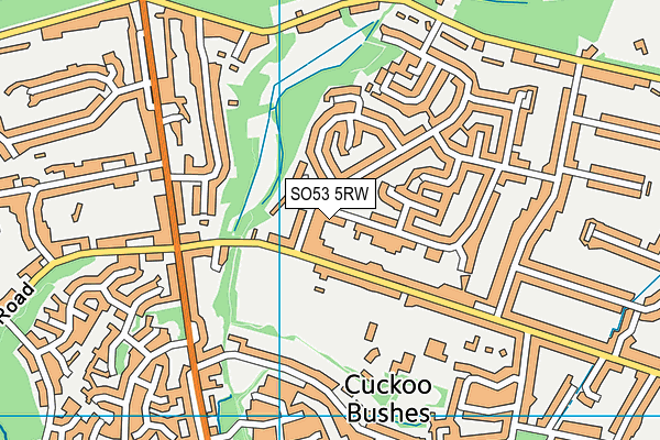 SO53 5RW map - OS VectorMap District (Ordnance Survey)