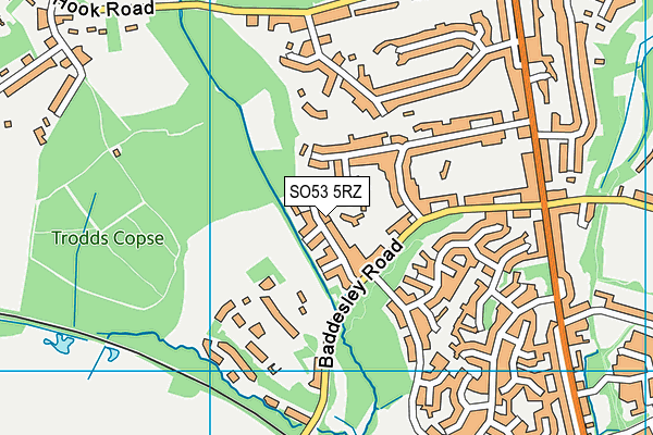 SO53 5RZ map - OS VectorMap District (Ordnance Survey)