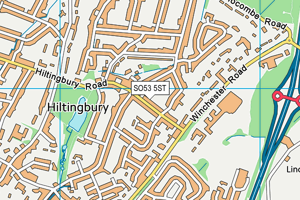 SO53 5ST map - OS VectorMap District (Ordnance Survey)