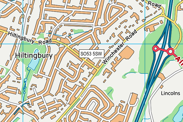 SO53 5SW map - OS VectorMap District (Ordnance Survey)