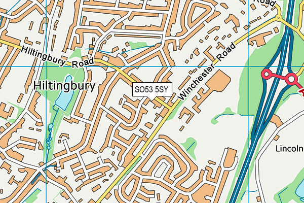 SO53 5SY map - OS VectorMap District (Ordnance Survey)