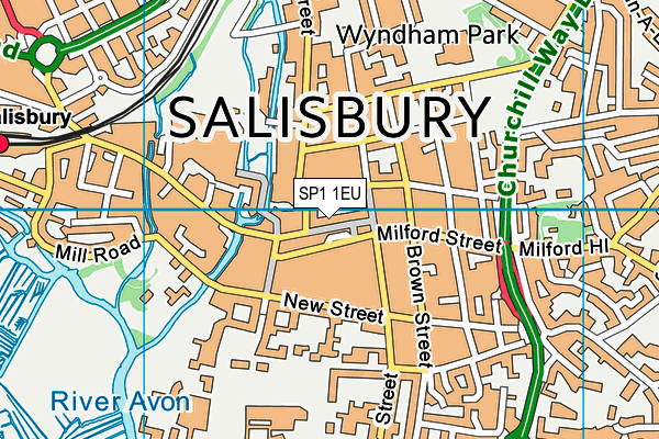 SP1 1EU map - OS VectorMap District (Ordnance Survey)