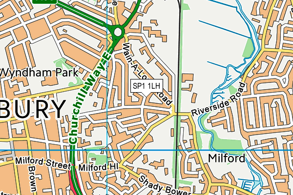SP1 1LH map - OS VectorMap District (Ordnance Survey)