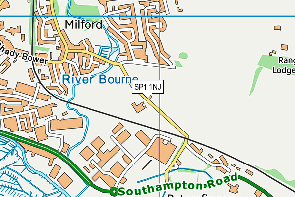 SP1 1NJ map - OS VectorMap District (Ordnance Survey)