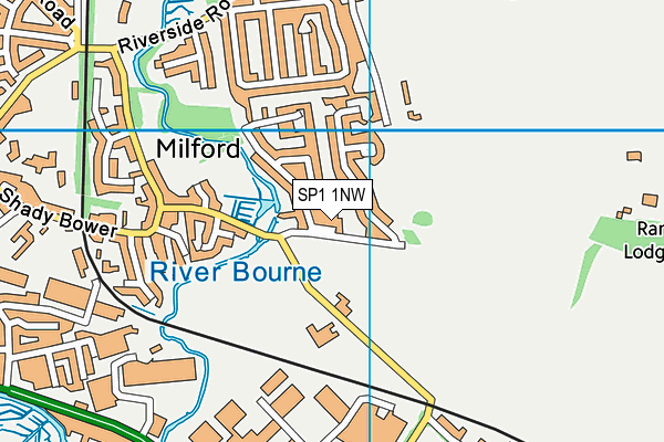 SP1 1NW map - OS VectorMap District (Ordnance Survey)